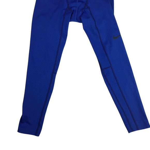 Nike Pro Mens Compression Combat Hyperwarm Leggings M Blue - Picture 4 of 9